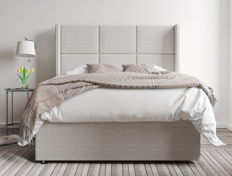 Jane Ottoman Double Linea Fog Headboard & Base Only