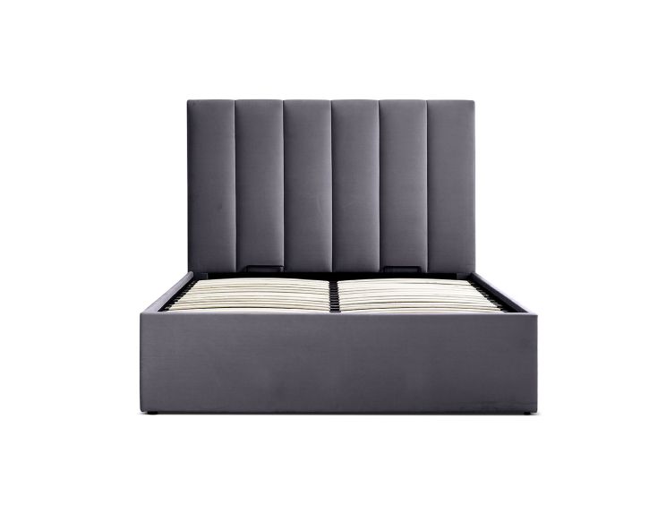 Linea Grey Upholstered Ottoman King Size Bed Frame Only