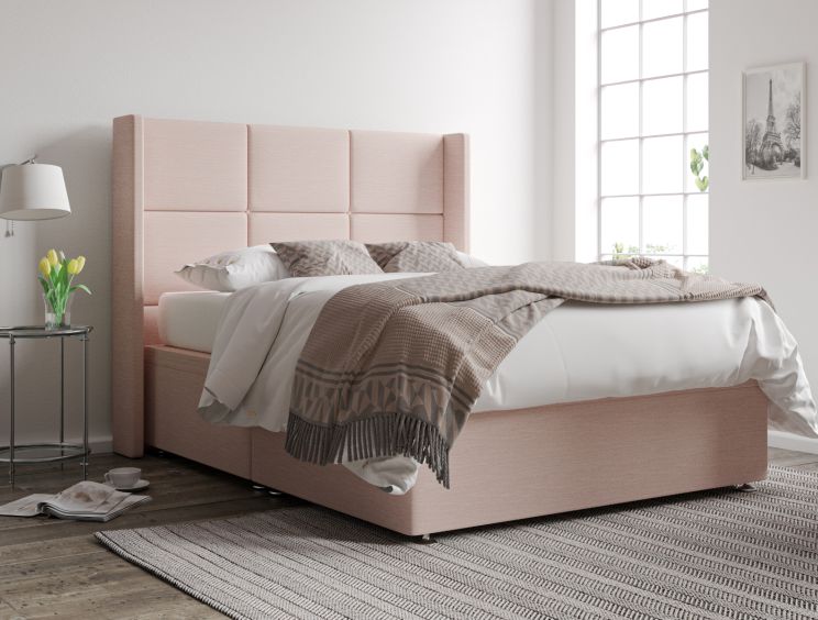 Jane Ottoman Double Linea Powder Headboard & Base Only