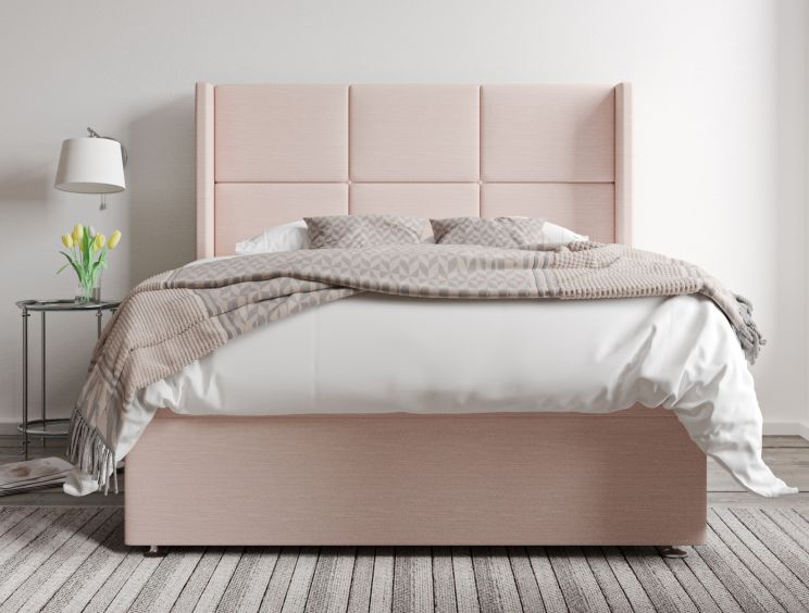 Jane Ottoman Double Linea Powder Headboard & Base Only