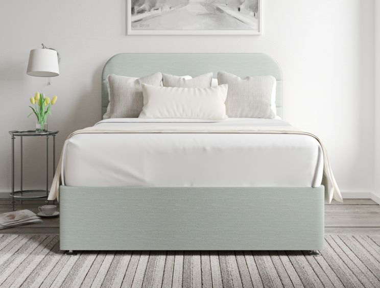 Makayla Classic Non Storage Linea SeaBlue King Size Base and Headboard Only