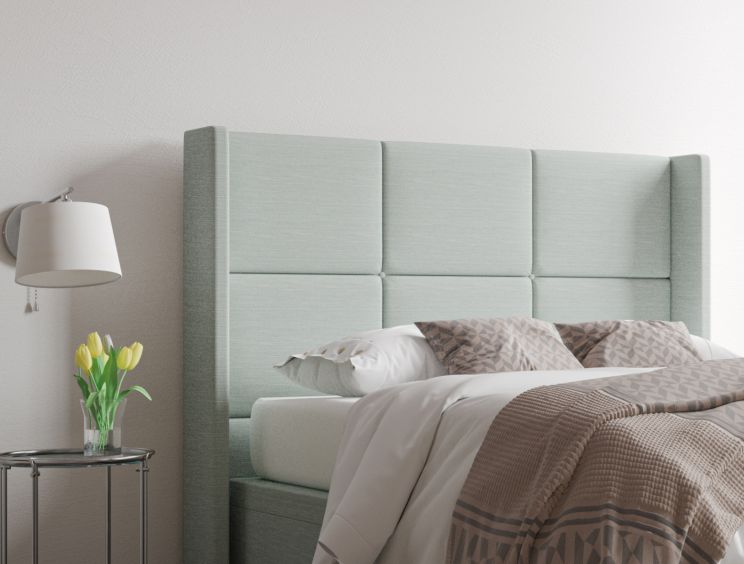 Jane Ottoman Super King Size Linea SeaBlue Headboard & Base Only