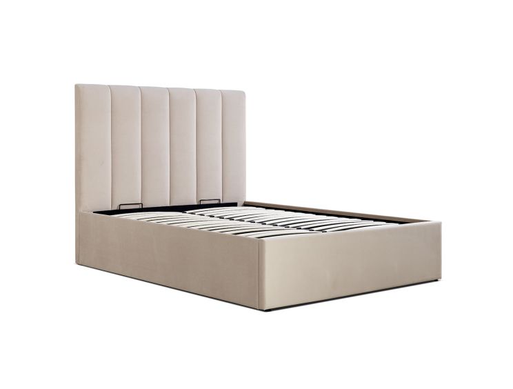 Linea Stone Upholstered Ottoman King Size Bed Frame Only