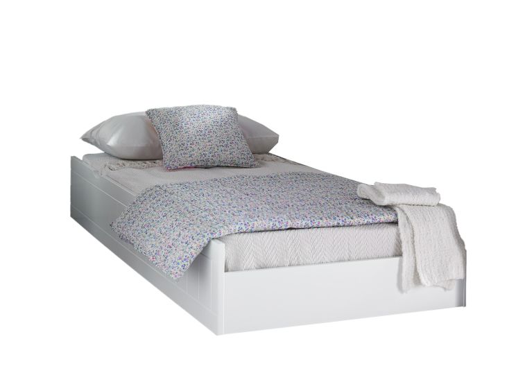 Liv & Lou White Compact Single Sleepover Frame Only