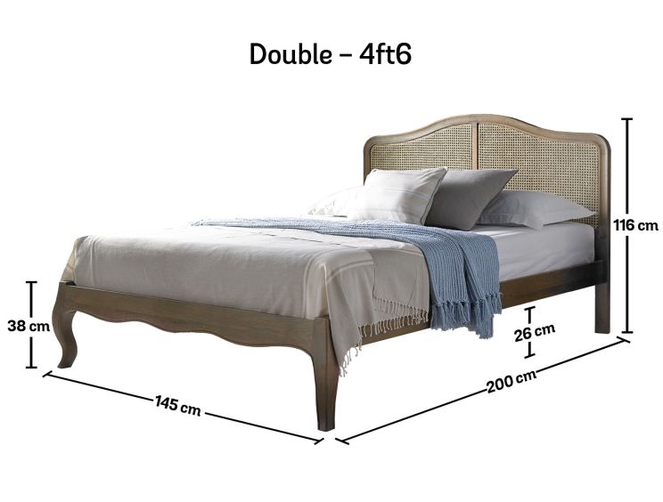Rattan queen platform bed sale