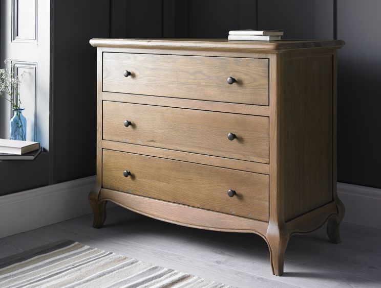 Loire Weathered Oak 3 Drawer Chest Only