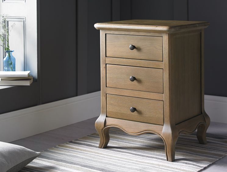 Washed oak sales bedside table