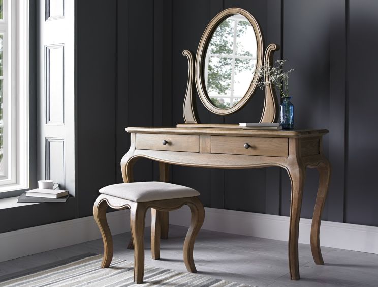 Loire Weathered Oak Dressing Table Mirror Only