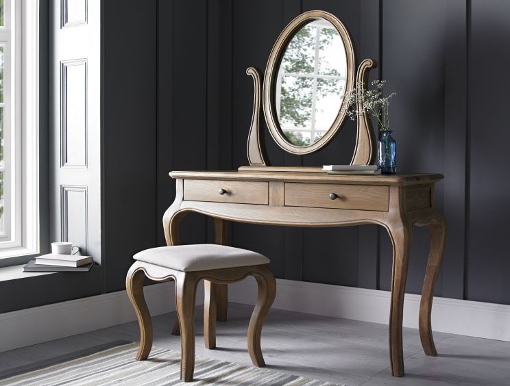 Loire Weathered Oak Dressing Table Mirror
