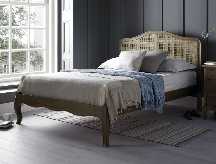 Rattan store sleigh bed