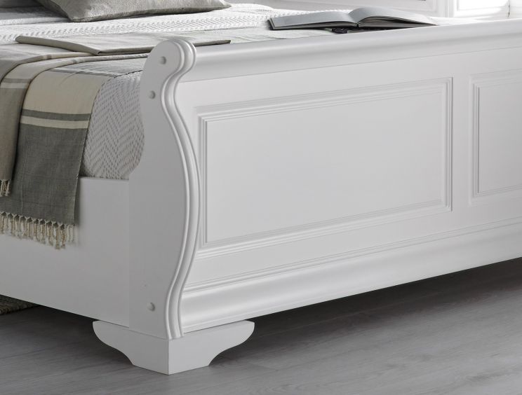 Louie Sleigh Bed Polar White New Time4sleep More buying choices 675 01 1 new offer modern louis philippe cal king sleigh bed in burnished white. louie sleigh bed polar white new