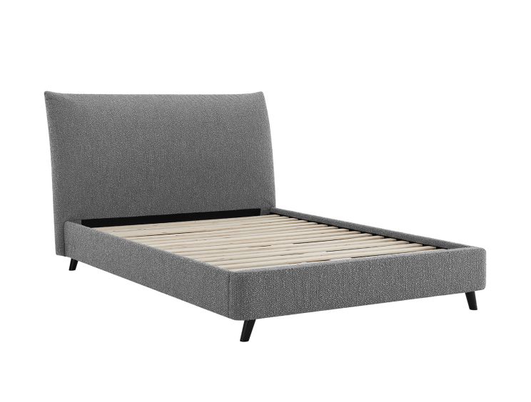 Tranquil Boucle Dove Grey Double Bed Frame