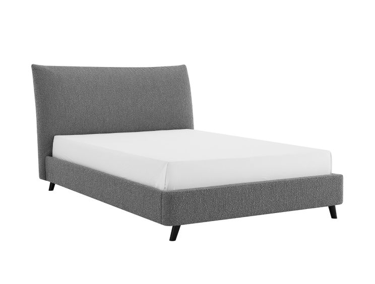 Tranquil Boucle Dove Grey Double Bed Frame