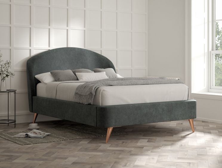 Lunar Upholstered Bed Frame - Double Bed Frame Only - Arran Natural