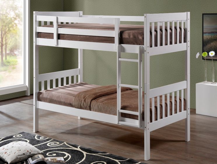 Harmony Lydia White Wooden Bunk Bed, White Wooden Bunk Beds