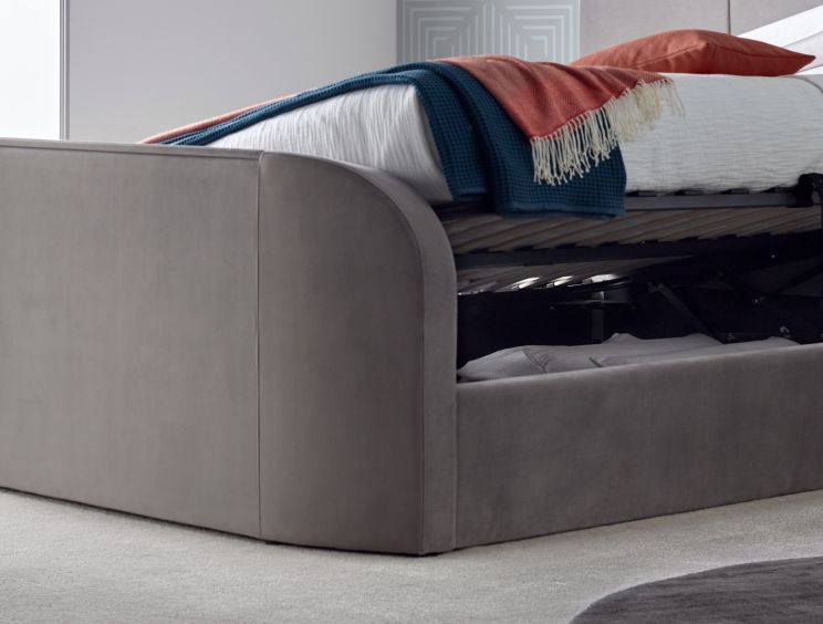 Somerton Grey Upholstered TV King Size Bed Frame Only