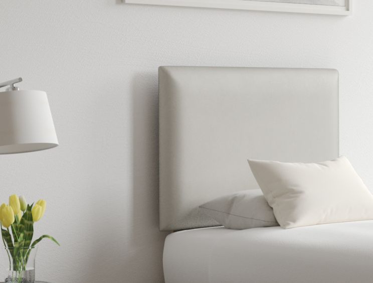Deluxe Square Malia Silver Velvet Upholstered Headboard - Single Headboard Only