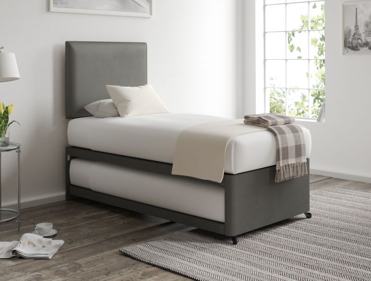 Cheltenham Malia Slate Upholstered Guest Bed With Mattresses
