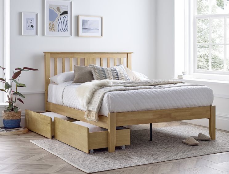 Super king size wooden bed with storage deals