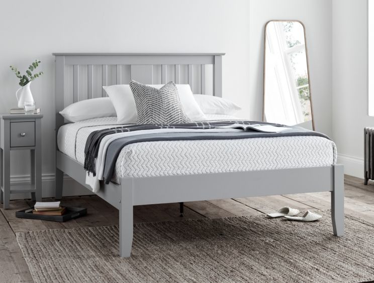 Malmo Grey Wooden Bed Frame Only