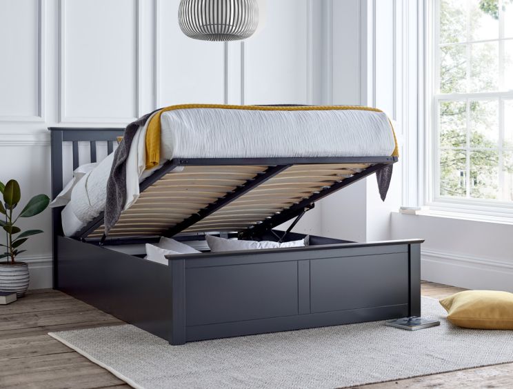 Small wooden store ottoman storage