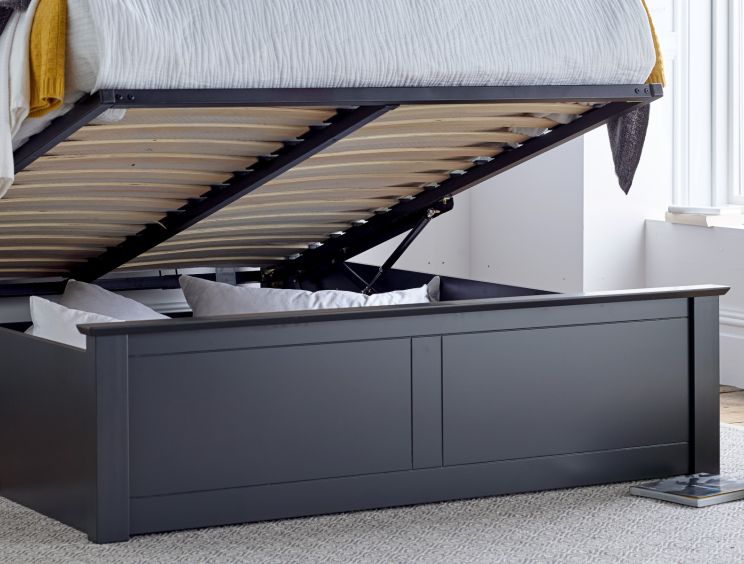Dark wood clearance ottoman bed