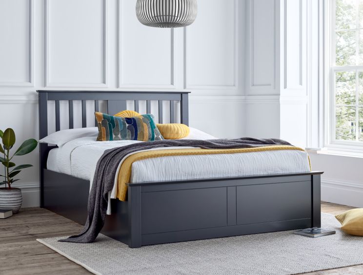 Malmo grey wooden shop ottoman bed