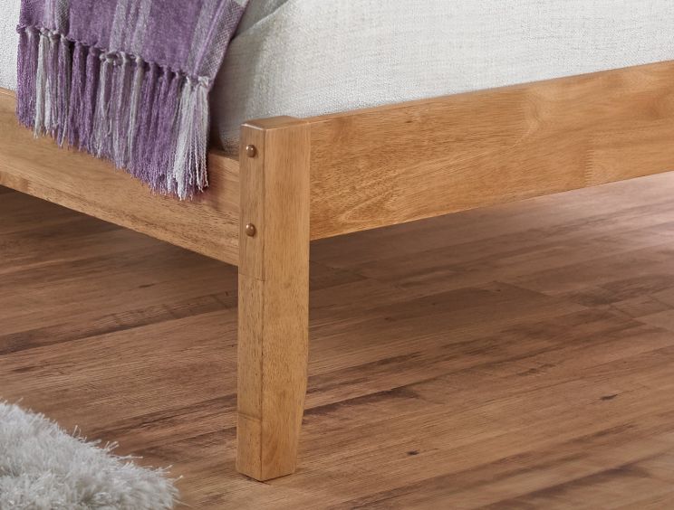 Malmo Oak Finish Wooden Bed Frame Time4sleep