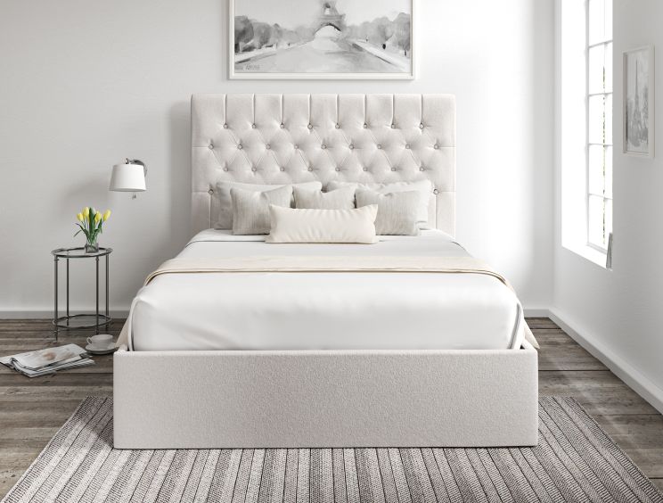 Maxi Arran Natural Upholstered Ottoman King Size Bed Frame Only