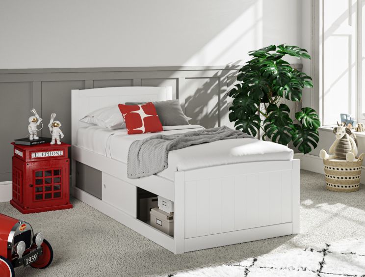 Single size hot sale bed with drawers