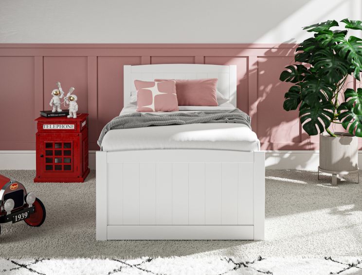 Maxistore 3 Door Pink Wooden Storage Single Bed Frame