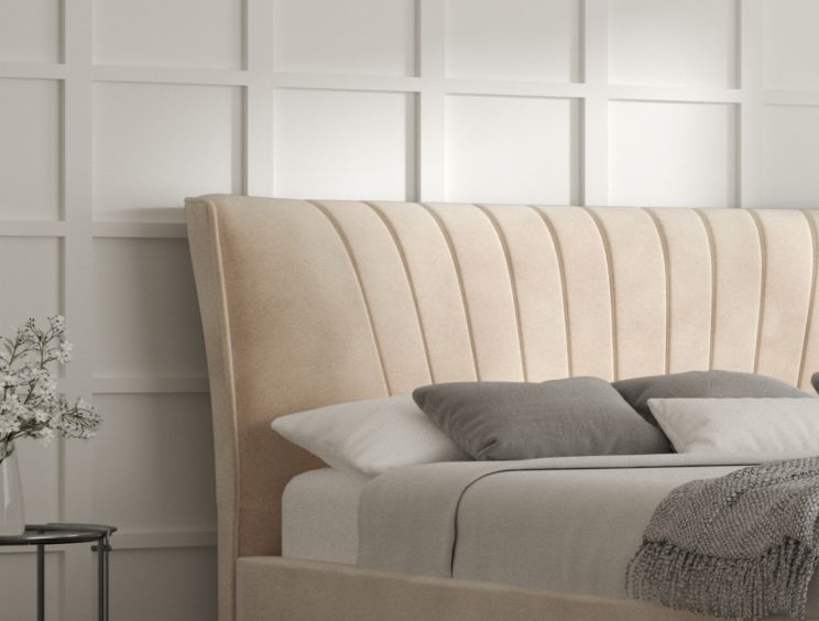 Melbury Upholstered Bed Frame - Super King Size Bed Frame Only - Savannah Almond