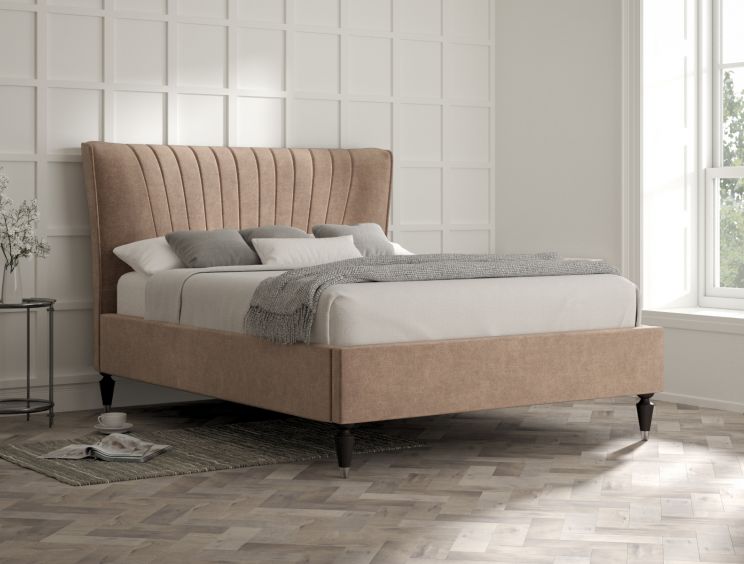 Melbury Upholstered Bed Frame - Single Bed Frame Only - Savannah Mocha