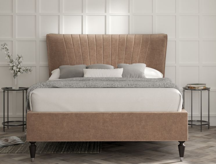 Melbury Upholstered Bed Frame - Double Bed Frame Only - Savannah Mocha