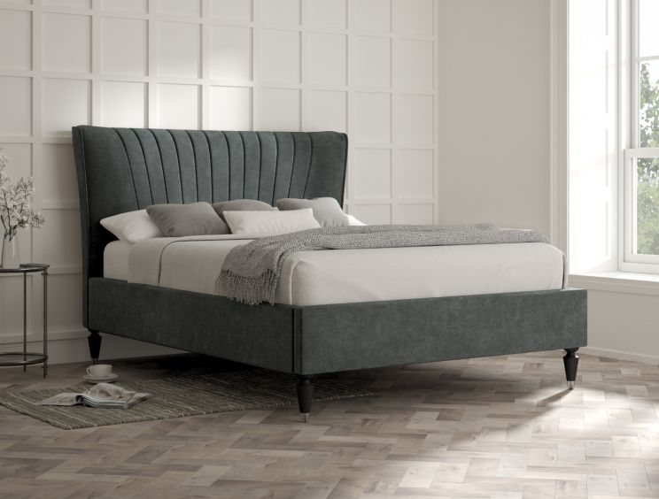 Melbury Upholstered Bed Frame - Double Bed Frame Only - Savannah Ocean