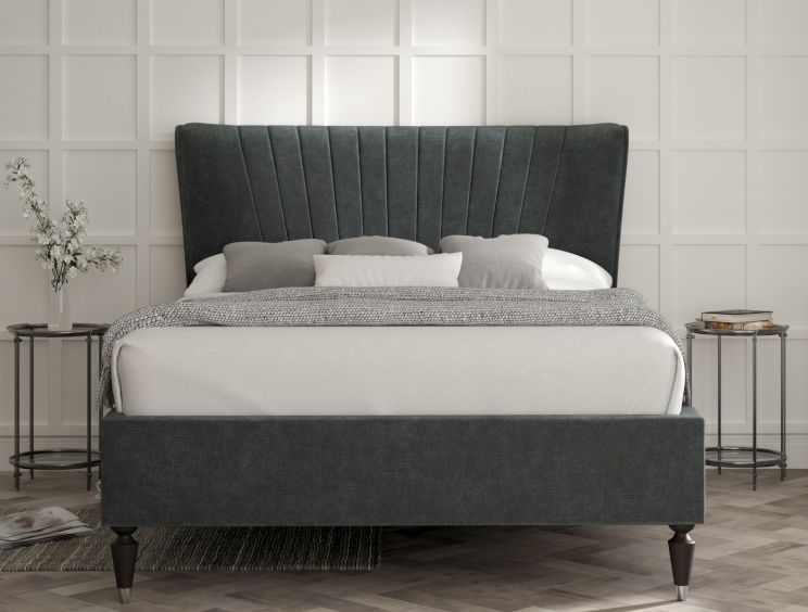 Melbury Upholstered Bed Frame - Compact Double Bed Frame Only - Savannah Ocean