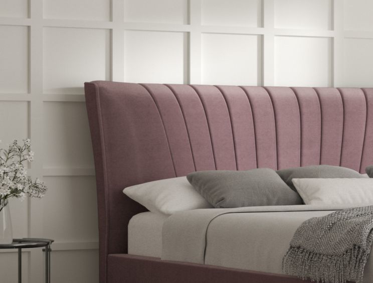 Melbury Velvet Lilac Upholstered Bed Frame Only