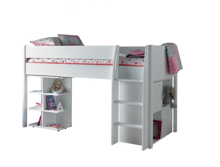 Montana Mid Sleeper Bed Frame Including Desk and 2 Door Quad Unit