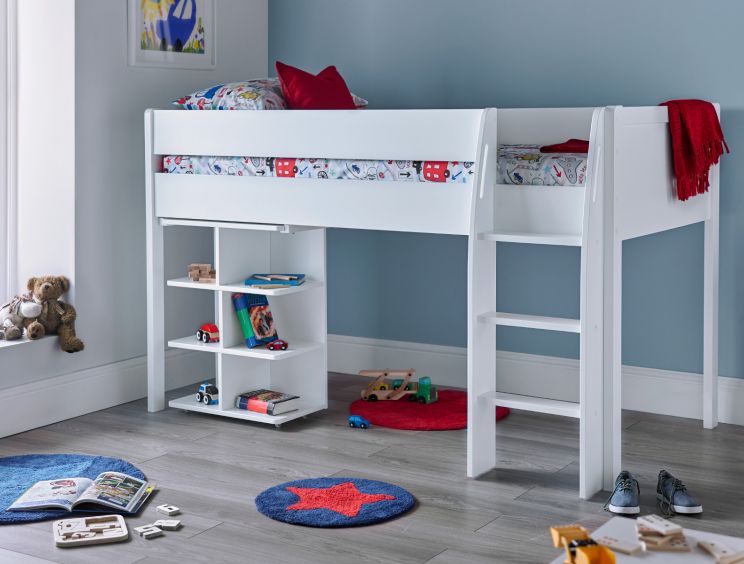 Montana Mid Sleeper With Desk Time4sleep, Mid Sleeper Bed With Pull Out Desk