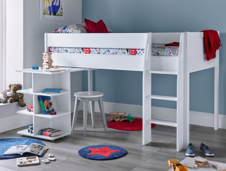 Montana Mid Sleeper Bed Frame Including Desk