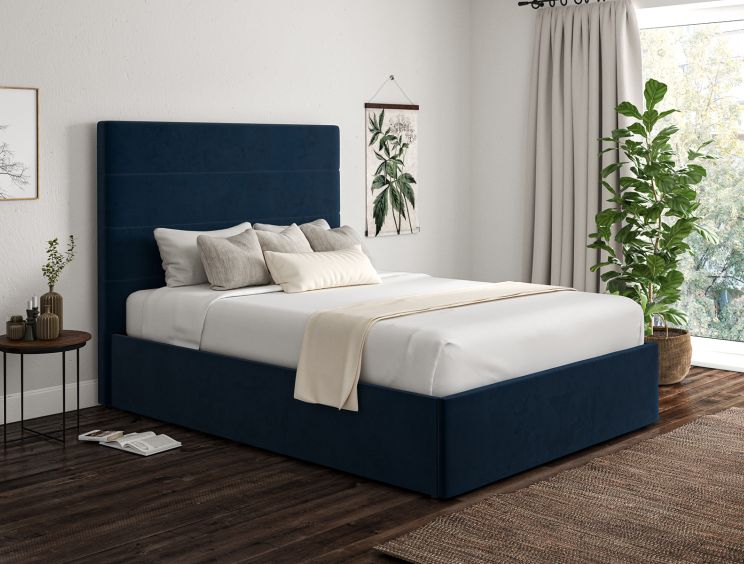 Milano Hugo Royal Upholstered Ottoman Compact Double Bed Frame Only