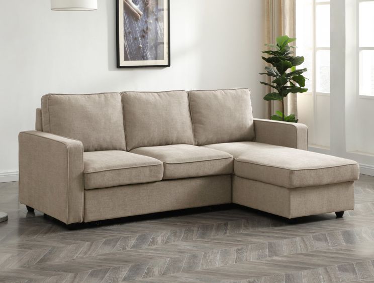 Richmond Natural Beige Corner Sofa Bed