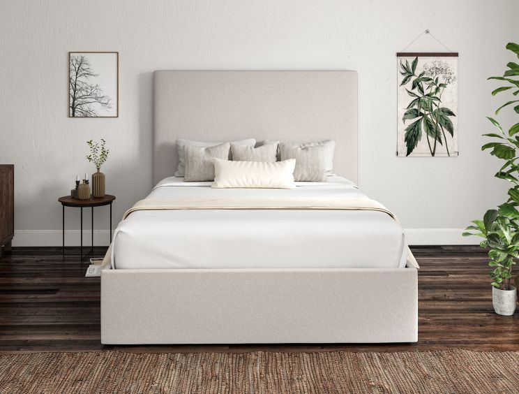 Napoli Arran Natural Upholstered Ottoman King Size Bed Frame Only