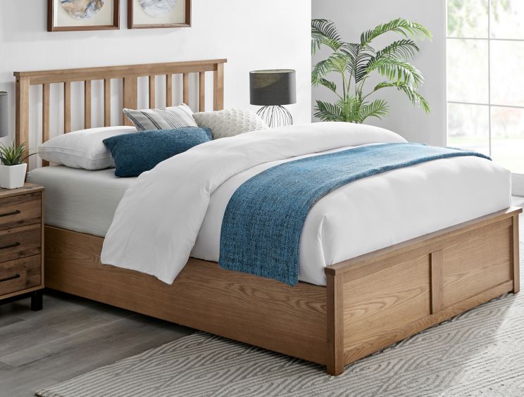 Oakland Wooden Ottoman Storage Bed - Double Ottoman Only