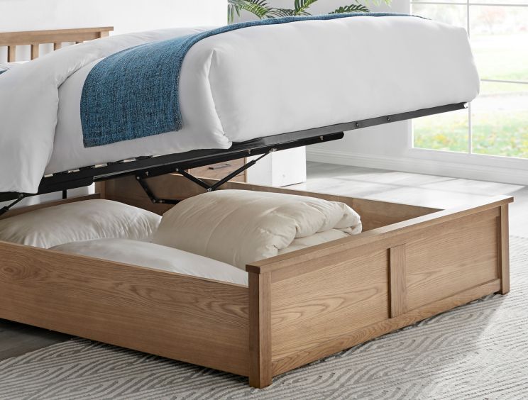 Oakland Wooden Ottoman Storage Bed - Double Ottoman Only