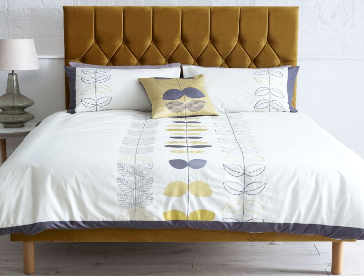 Catherine Lansfield Boutique Ochre Upholstered Bed Frame