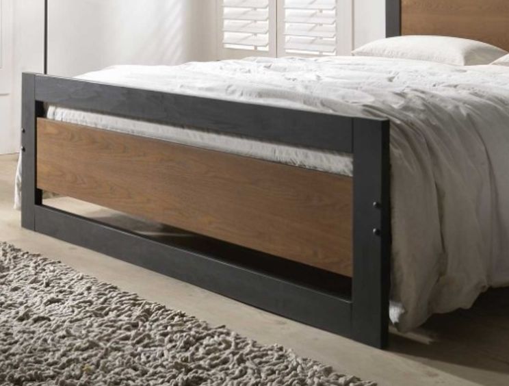 Harmony Olivia Charcoal Wooden Double Bed Frame Only