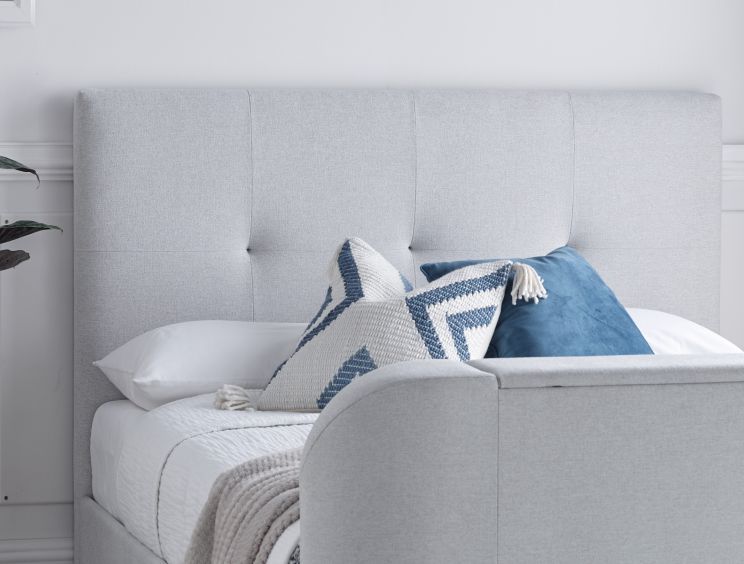 Olivia Upholstered TV Bed Shell - Double Size Bed Frame Only