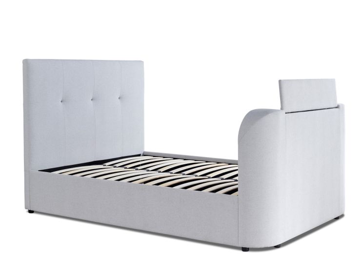 Olivia Upholstered TV Bed Shell - Double Size Bed Frame Only