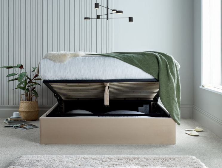 Valencia Stone Double Ottoman Bed Frame